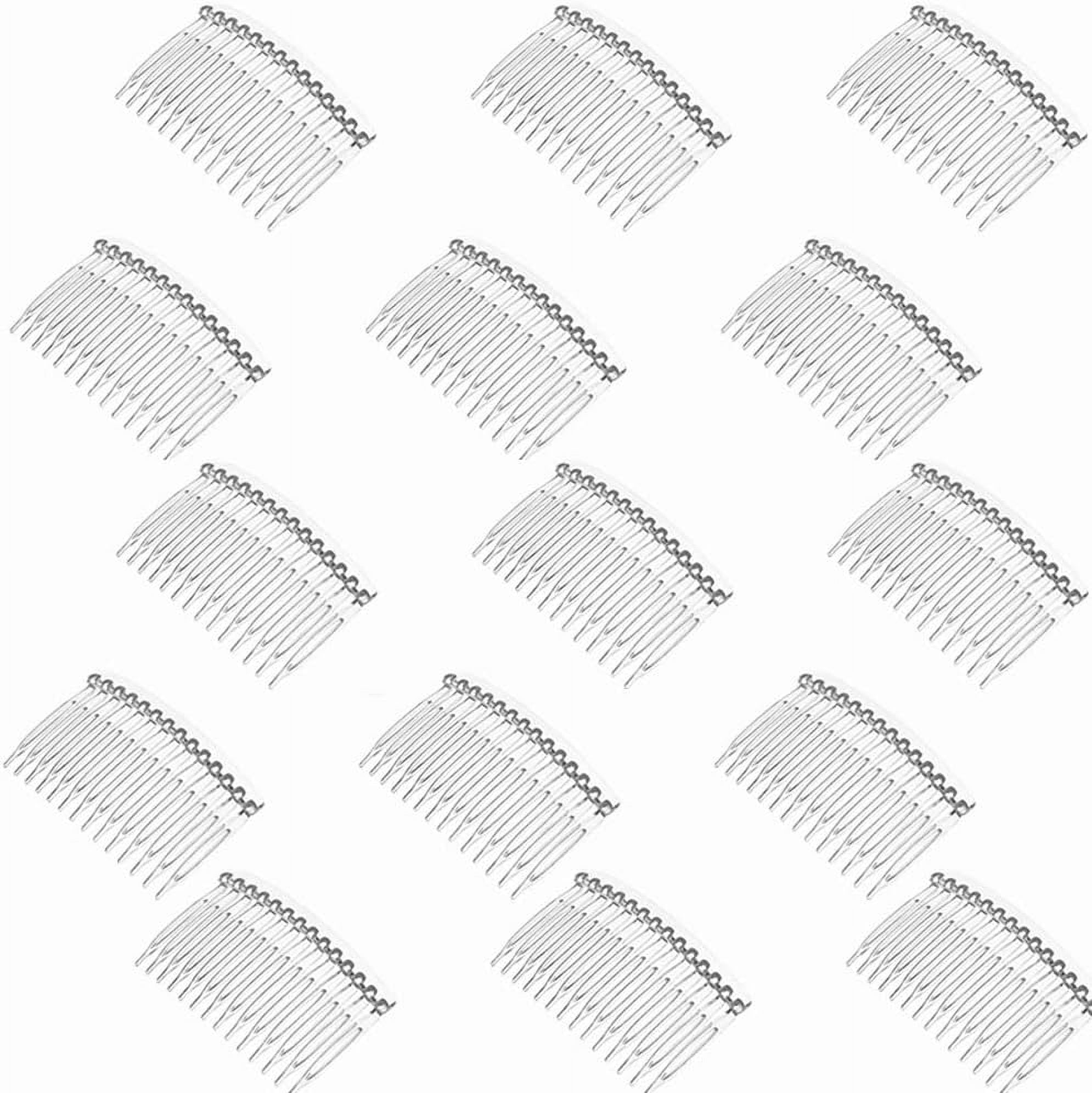 15Pcs Bridal Hair Clips Plastic Hair Comb Slides 14 Teeth Veil Combs