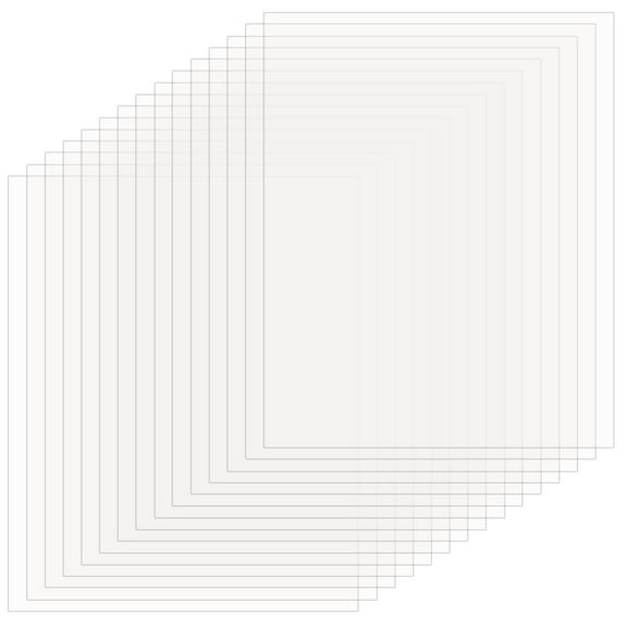 15Pcs Clear Plastic Sheet 7.9x9.8 Inch Acrylic Panel 0.5mm Thick Clear PET Flexible Board Protective Film Picture Frame Glass Replacement Acrylic Sheets