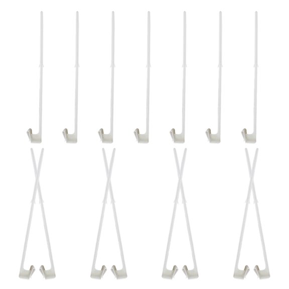 15Pcs Compact White Car Window Flagpoles Plastic Rod with Adjustable Angle and Easy Removal