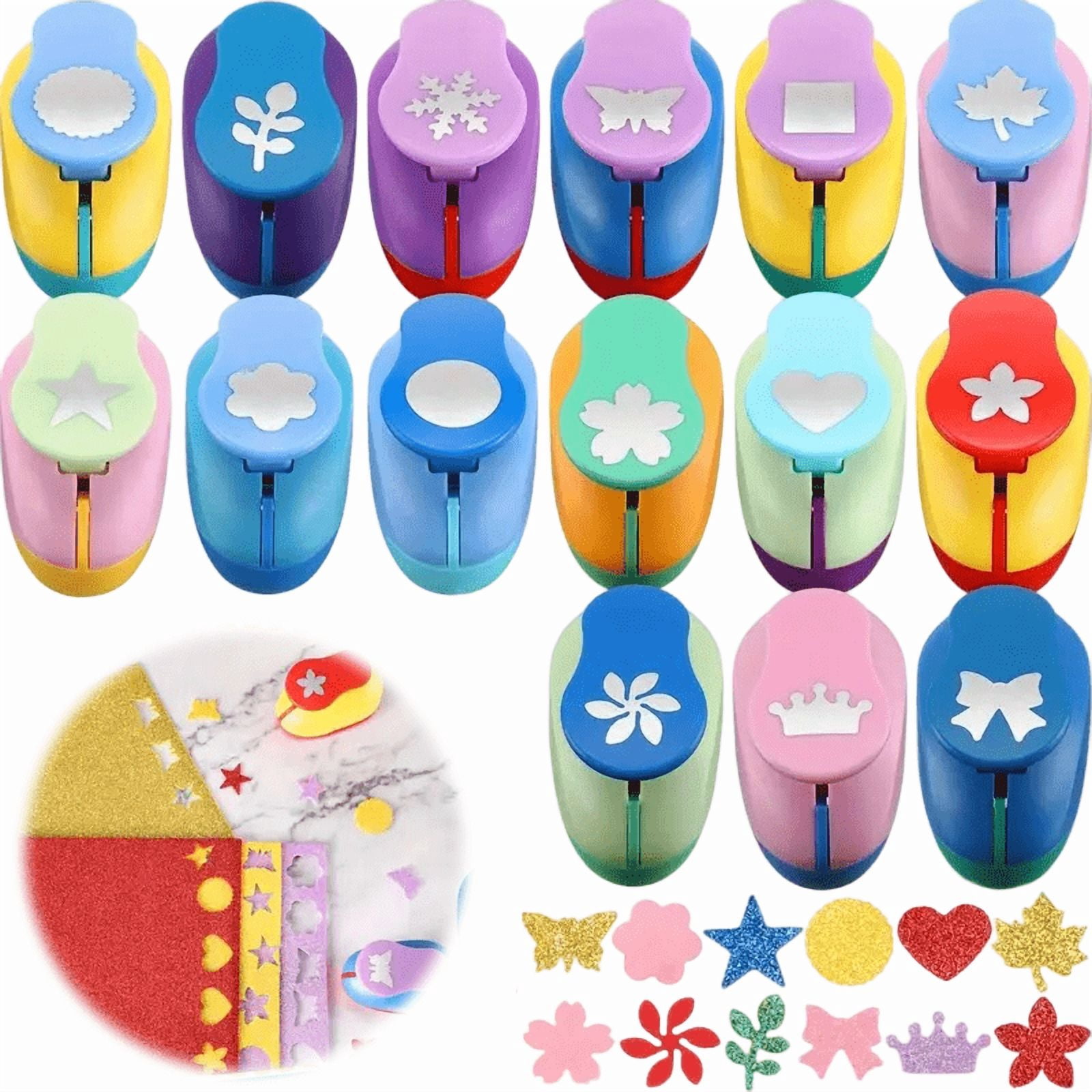 15Pcs Craft Paper Punch, Decorative Hole Punchers for Card Making Scrapbooking DIY Craft, Small Pattern Paper Cutter Tool for Spring Craft Project