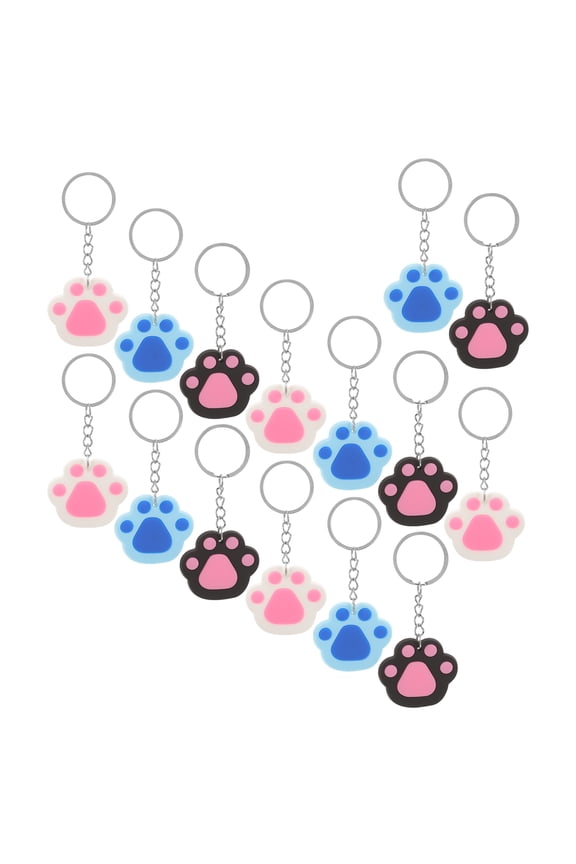 15Pcs Dog Keychain Key Chains Kawaii Keychains Dog Paw Keychains Key Chains for Car Keys