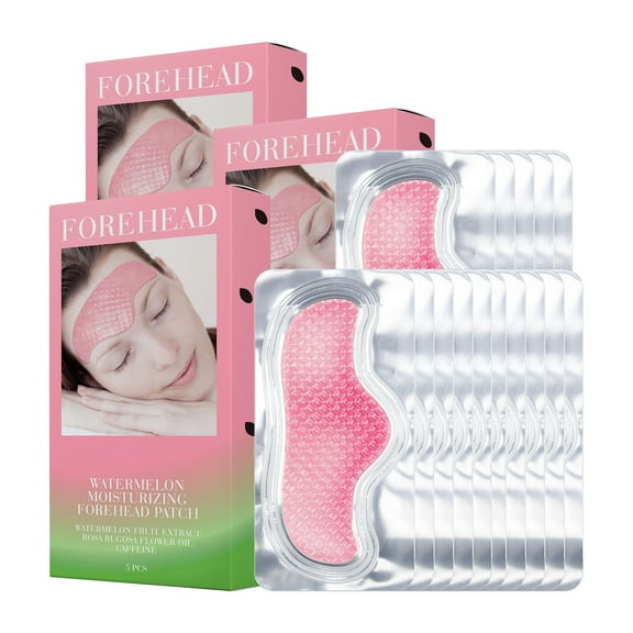 15Pcs Forehead Wrinkle Patches, Watermelon Anti Wrinkle Patches for Face Overnight, Forehead Wrinkles Treatment for Men, 3Boxes