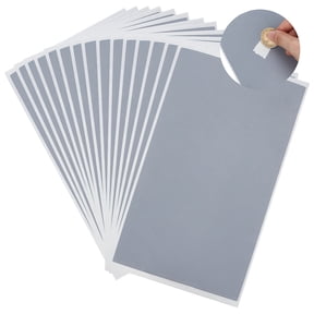 15Pcs Full Sheet Scratch Off Stickers 8.3x4.3Inch Self Adhesive DIY Rectangle Labels Gray Scratcher Stickers Scratch Off Labels