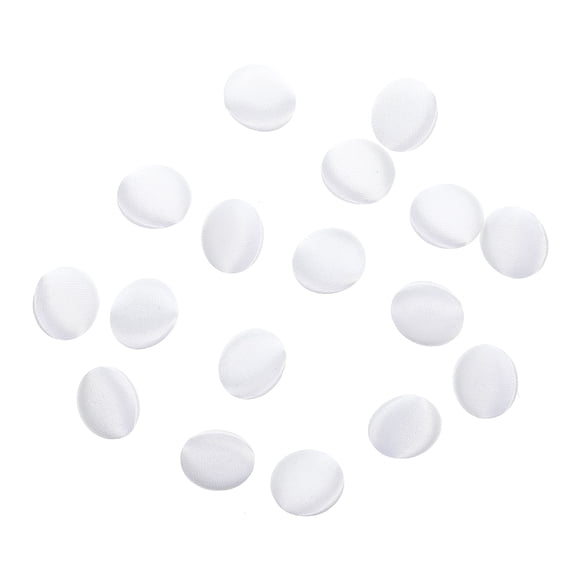 Milisten DIY White Satin Buttons for Sewing Tuxedo Suits Bridal Gowns 15Pcs