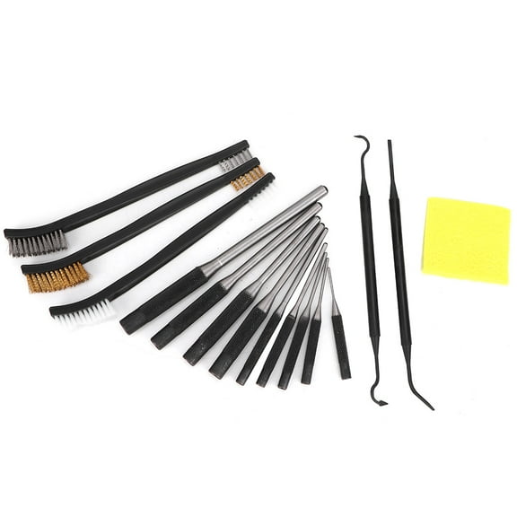 15Pcs Gun Cleaning Kit with Roll Pin Punch Set, Portable Double end Brushes Pick Cleaning Cloth, Anti-Rust Gun Cleaning Supplies for Cleaning Cracks