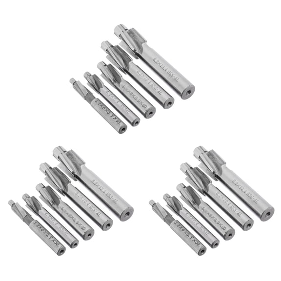 15Pcs HSS Counterbore End Mill M3-M8 Pilot Slotting Tool Milling Cutter Countersink End Mills