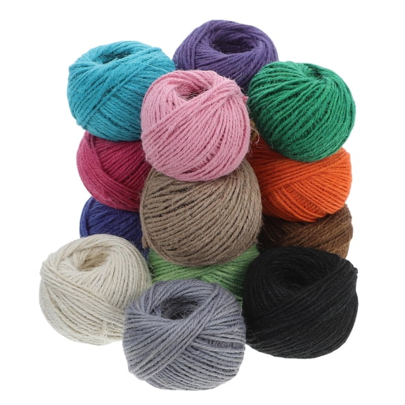 Alasum 15 Pieces Multi-Color Jute Rope Cord for Macrame, Handcraft, and Home Decor Projects
