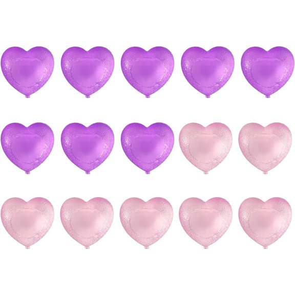 15Pcs Heart Shape Plastic Ice Cubes, Reusable Ice Cubes for Drinks, without Diluting BPA Free, Refreezable Ice Cubes for Drinks, Whiskey, Coffee, Non Melting Ice Cubes Not Dilute the Drink