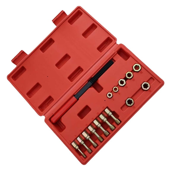 15Pcs High Hardness Thread Restoration Tool Rethreading Set Thread Chaser Repair Set with Storage Case