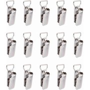 15Pcs Iron Heavy Duty Rug Hanging Clips Platinum Metal Clip for Hanging Rugs 1.65x0.9inch Wall Clips Rug Grippers Heavy Duty Clips for Tapestry Towel Shawl