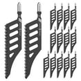 thumbnail image 1 of 15Pcs Jigsaw Blade Cutting Tool SK5 High Carbon Steel Special Shape T Shank Curved Cutting Saw Blade with Triple Ground Teeth for Cork Fiberboard, 1 of 11