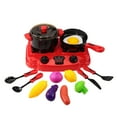 thumbnail image 1 of 15Pcs Kitchen Playset, Toddler Pretend Cooking Play Pots, Pans, Utensils Cookware, Daily Food Fruit Veges, Toddlers Pretend Cooking Playset Acccessories with Pots Pans, Learning Gift for Child, 1 of 6