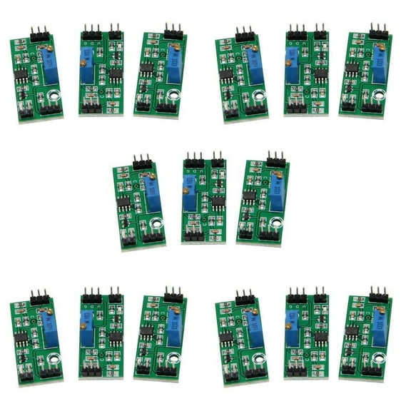 15Pcs LM393 3.5-24V Voltage Comparator Module with LED Indicator High Level Output Analog Comparator Control