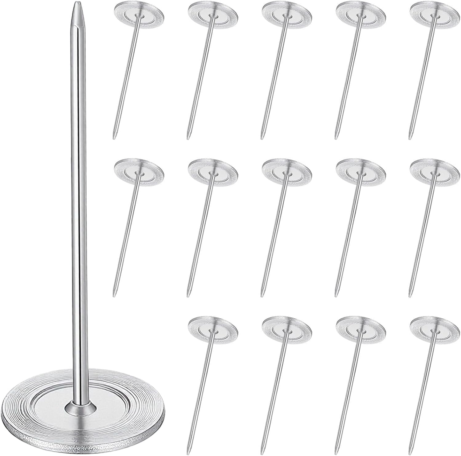 15Pcs Long Upholstery Nails Tacks 18mm x 50mm Extra Long Push Pins Flat ...