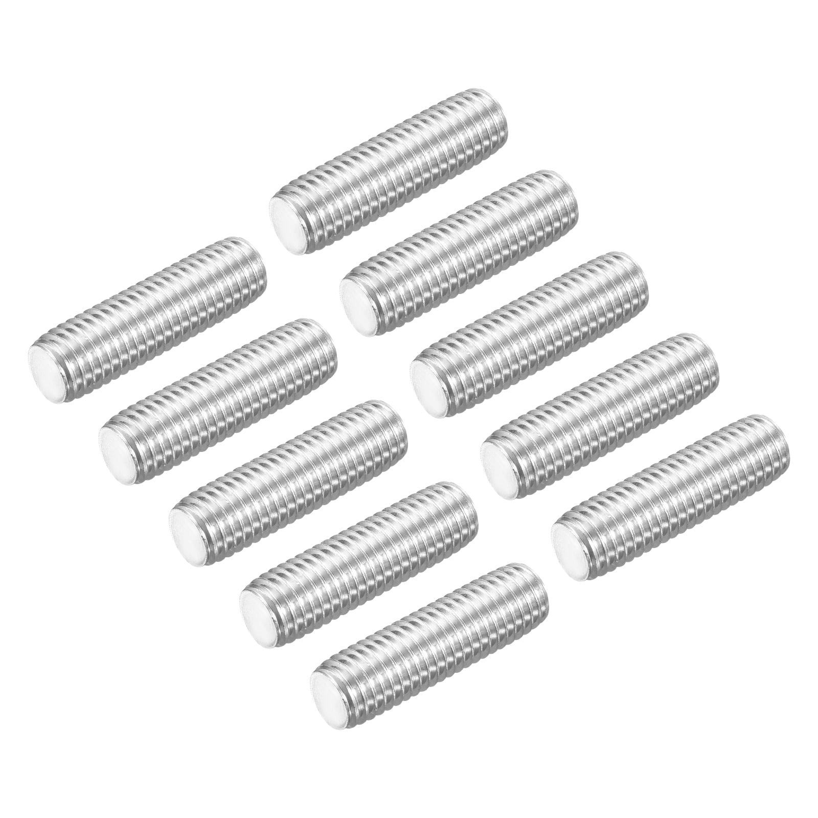 15Pcs M12-1.75x40mm Fully Threaded Rods, 304 Stainless Steel Thread Bar Studs