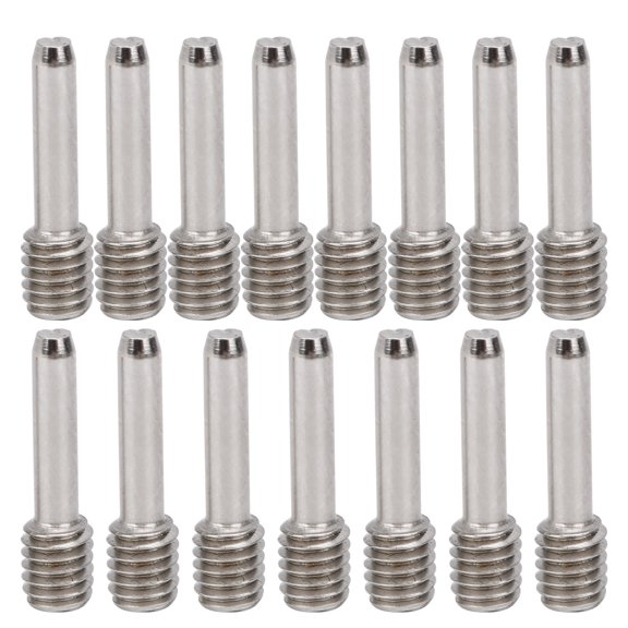 15Pcs M4 Hex Screw Set Stainless Steel Headless Fasteners for Car Models Silver15.4mm
