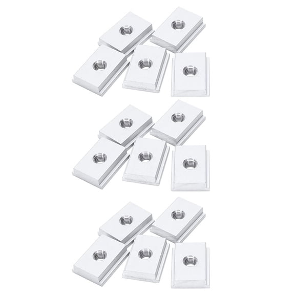 15Pcs M8 T-Track Slider Sliding Nut Aluminum Alloy T Slot Nut for Woodworking Tool Jigs Screw Slot Fastener