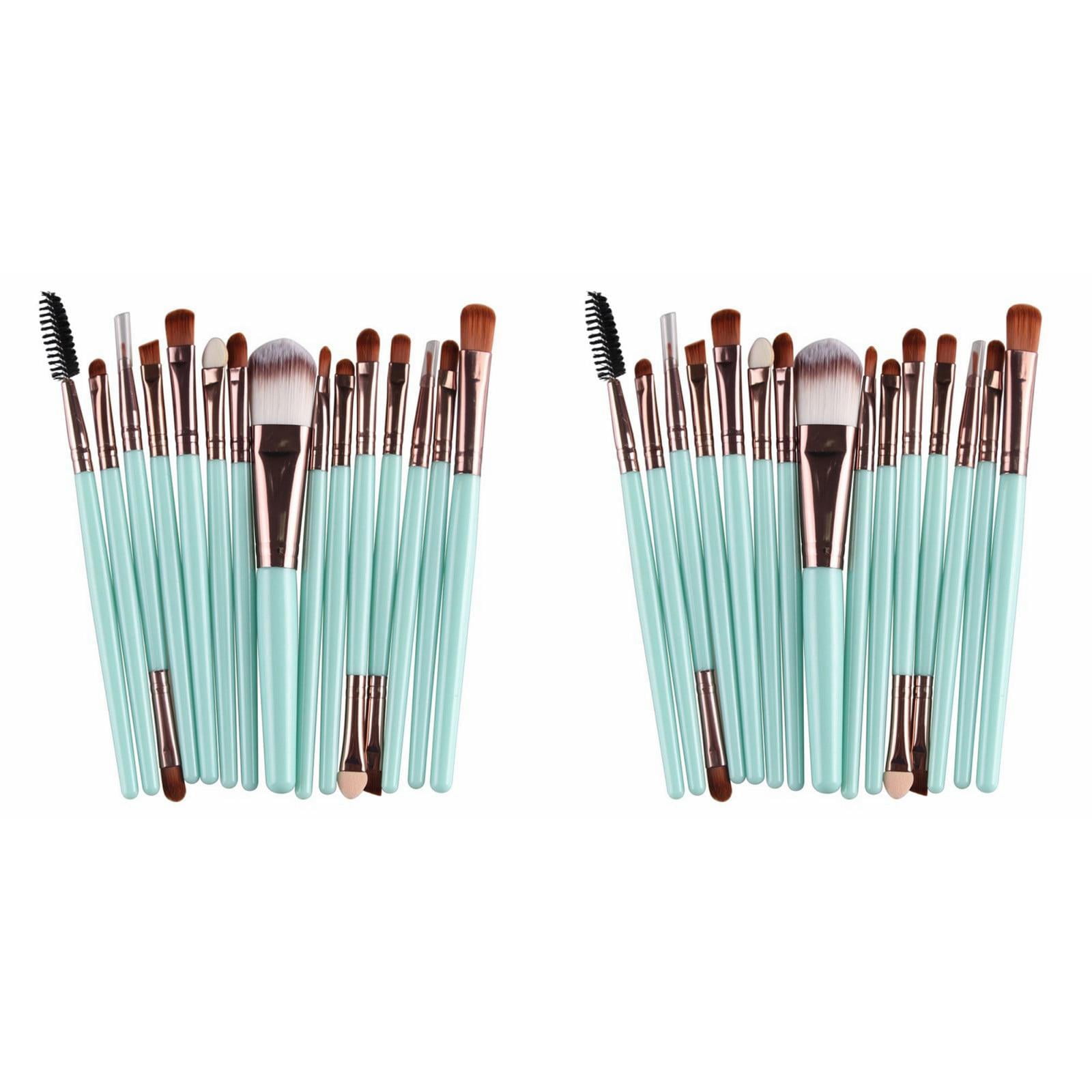 15Pcs Makeup Brush Set Cosmetic Brushes Tools Kit Or Highlighter Eye