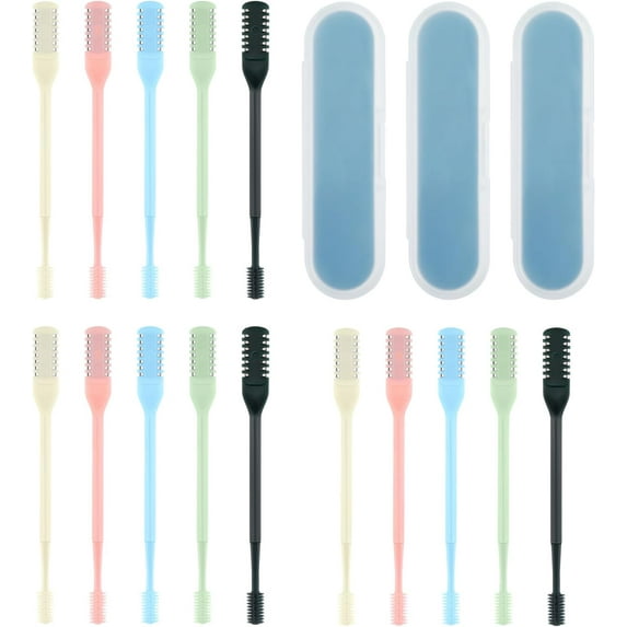 15Pcs Manual Nose Hair Trimmer,Nasal Hair Cutter,2-in-1 Nasal Hair Cutter Manual with Cleaning Brush,Upgrade Manual Nasal Hair Cutter,360° Rotating Nose Hair Trimmer for Women Men,5 Colors