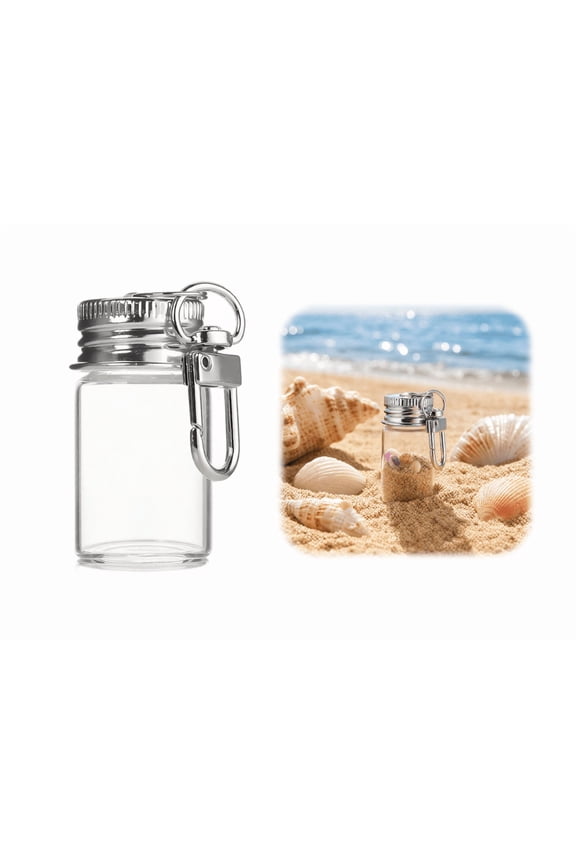 15Pcs Mini Glass Bottles Keychain Message in a Bottle Keychains Bulk Alloy Empty Vials Jars with Platinum Iron Clasps and Cork Key Ring Chains for Crafts Jewelry Making DIY Necklace diy