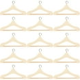thumbnail image 1 of Beige Miniature Wood Hangers for Doll Clothes 15Pcs Set Keeps Mini House Organized and Tidy, 1 of 7