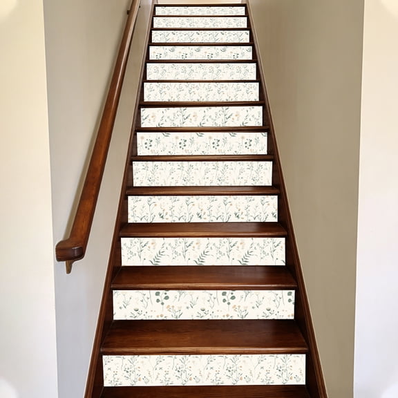 15Pcs PVC Plastic Self-Adhesive Stairs Stickers Waterproof Backsplash Tile Decals Rectangle Light Yellow 1000x180mm