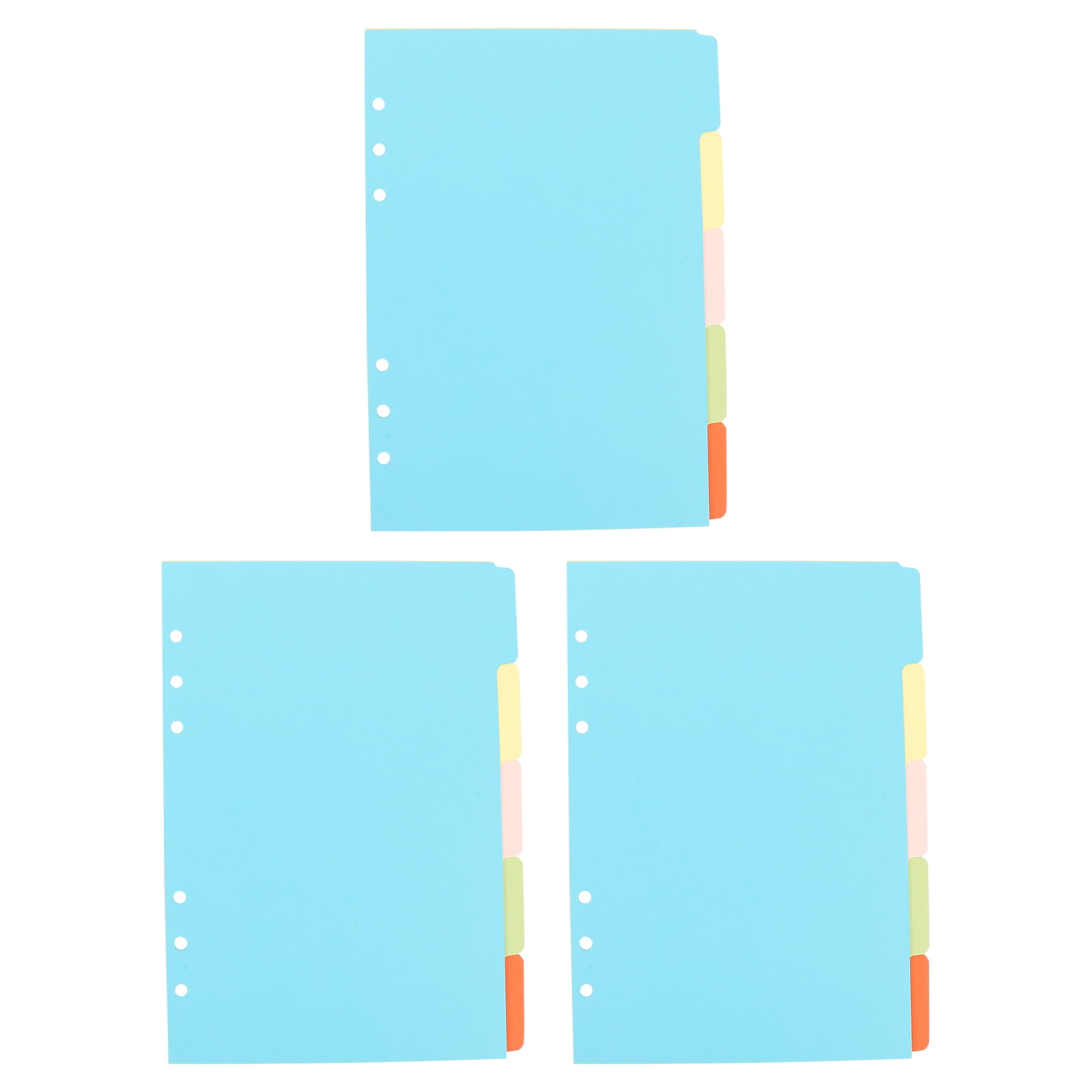 15Pcs Paper Binder Dividers Office Tab Dividers A5 Binder Dividers
