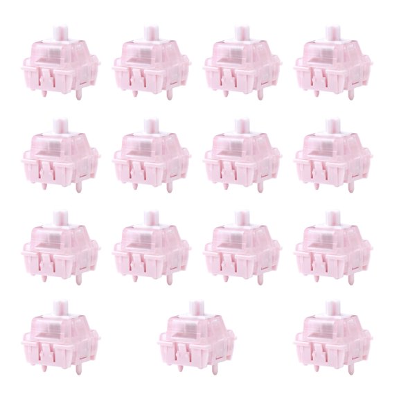 15Pcs Pink Housing Magnetic Shaft Keyboard Switches Soft Press Replacement for Gaming Mechanical Keyboard