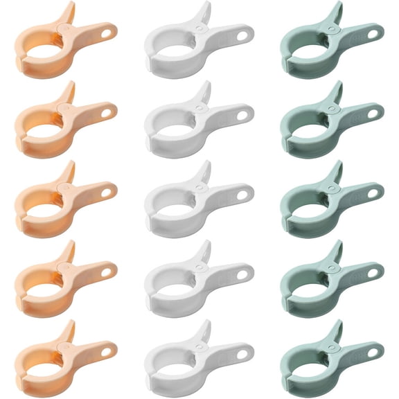 15Pcs Plastic Beach Towel Clips Clothespins Quilt Drying Clip Large Windproof Clothes Pins