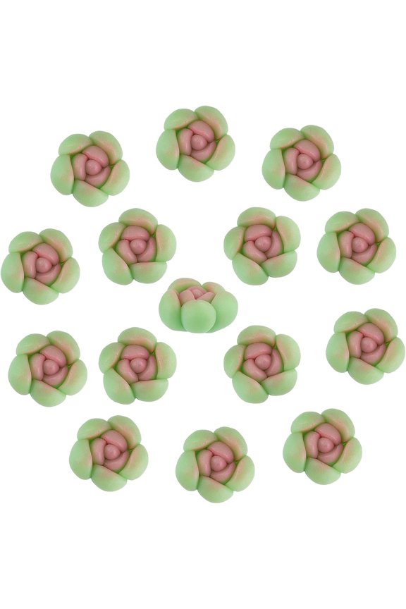 15Pcs Polymer Slices Clay Handmade Succulents Polymer Clay Cabochons 3D Polymer Slices Making Polymer Clay Slices for DIY Earring Jewelry Making Nail Art and Cellphone Decorations for DIY