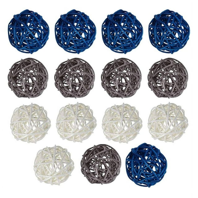 15Pcs Rattan Balls Decorative Ball Orbs Vase Fillers Table Decor, for