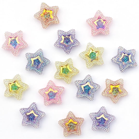 15Pcs Ripple Star Shaped Fridge Magnets, Colorful 3D Decorative Star Refrigerator Magnets for Kitchen, Office Whiteboard, Metal Cabinet & Dishwasher