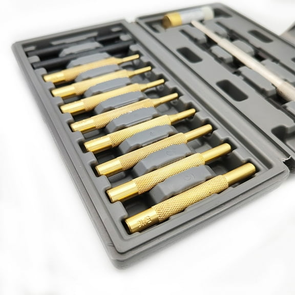 15Pcs Roll Pin Punch Set With Hammer & Storage Case For Watchmaking Fine Tasks