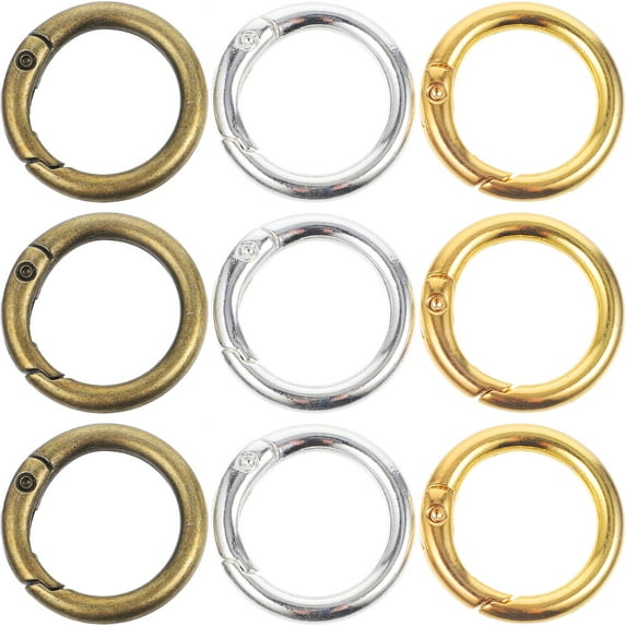 15Pcs Round Spring Rings Keychain Rings DIY Bag Spring Rings Key Chain DIY Rings Spring DIY Rings