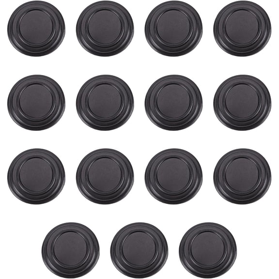 15Pcs Rubber Car Door Shock Absorber Car Door Protector Stickers Self-adhesive Buffer Bumper Cushion Flat Round Black 27x8mm for Handmade