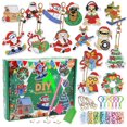 thumbnail image 1 of 15Pcs/Set Christmas Full Drill 5D Diamond Painting Keychain Art Craft Pendant Key Rings Kit DIY for Christmas Gift Pendant Decorative Hanging Ornament, 1 of 8
