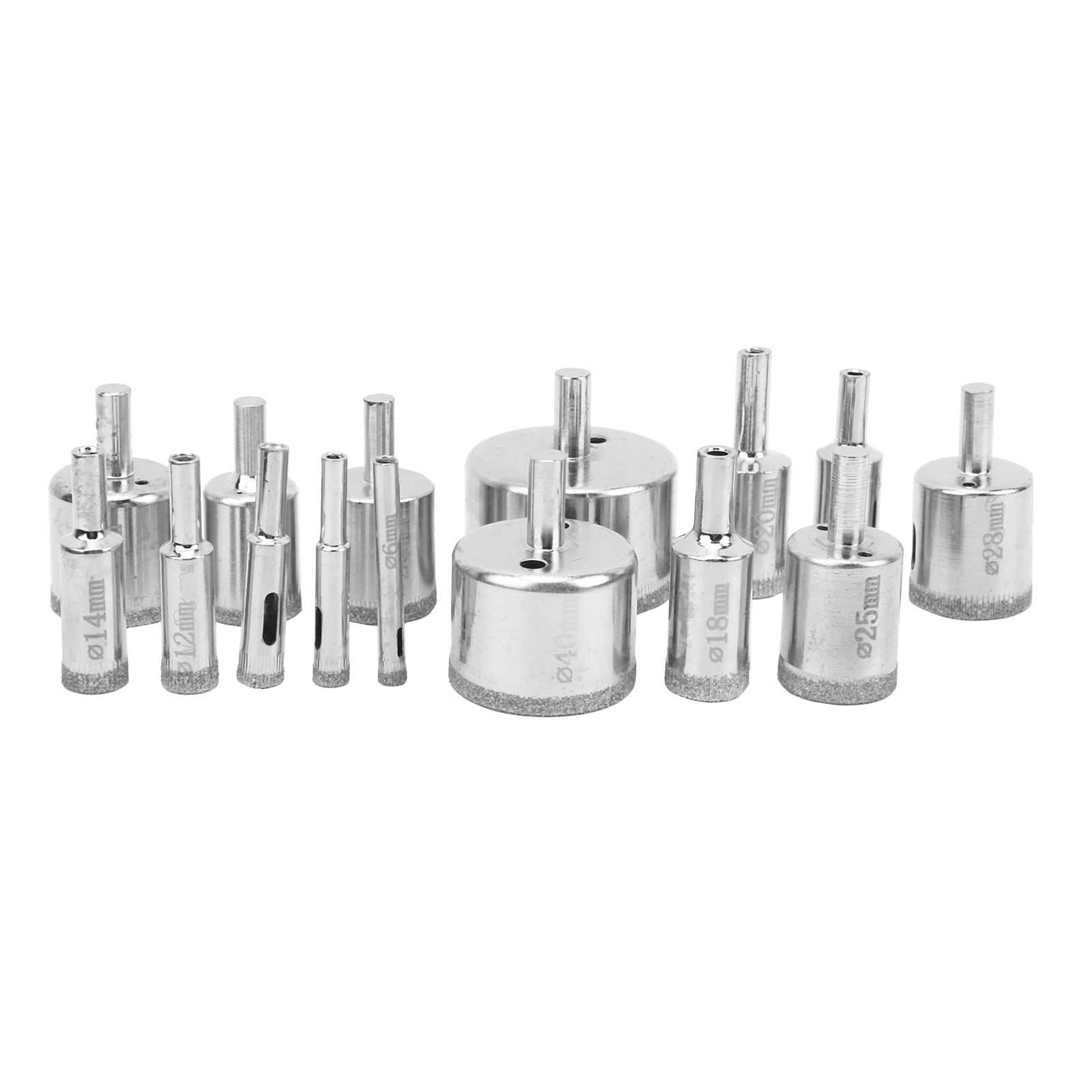 15Pcs Set Diamond Drill Bit Hole Saw Set Marble Ceramic Glass Cutting