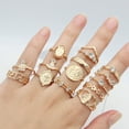 thumbnail image 1 of 15Pcs/Set Fashion Ring Artistic Alloy Heart Faux Crystal Finger Ring for Daily Wear, 1 of 7