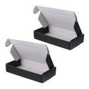 15-Pack Black Corrugated Cardboard Shipping Boxes, Small Business Mailing & Craft Package Boxes for Packaging, 16x8x3CM