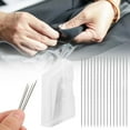 thumbnail image 1 of 15Pcs Snag Repair Tool Snag It Tool Sweater Repair Needle Craft Sewing Needles Broken Thread Holeless Tools Suitable for Knitting Knitted Cloth Clothing Curtains, Silver 0.8×60Mm Knurling Needle, 1 of 9