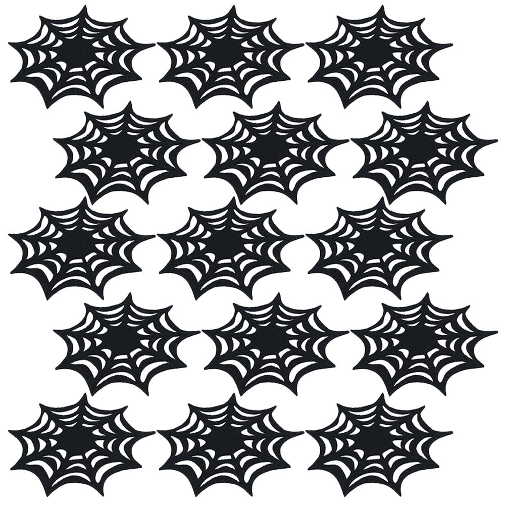 15Pcs Spider  Coasters Placemat Decorative Halloween Cobweb Table