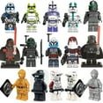 15Pcs Star Wars Minifigures Battle Soldiers Droids Set, Mini Building