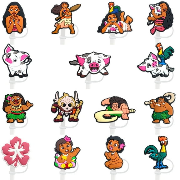 15Pcs   Straw Cover Cap for Stanley Cup 40oz/30oz Tumbler, 10mm Reusable Cute Drinking Straw Topper Accessories, Portable Protector Plugs Decorations Gifts for Kids Party Favors