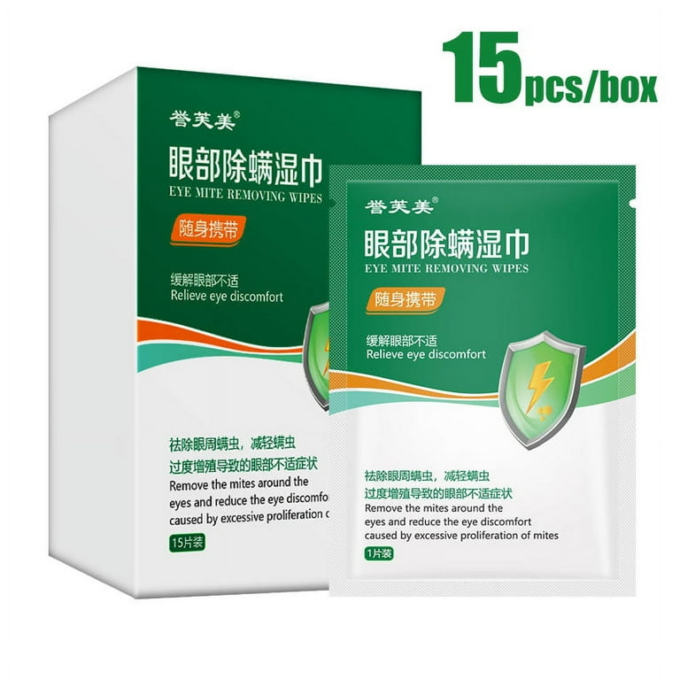 15Pcs Tea Tree Oil Eye Lid Cleansing Wipes Eye Mite Removing Wipes