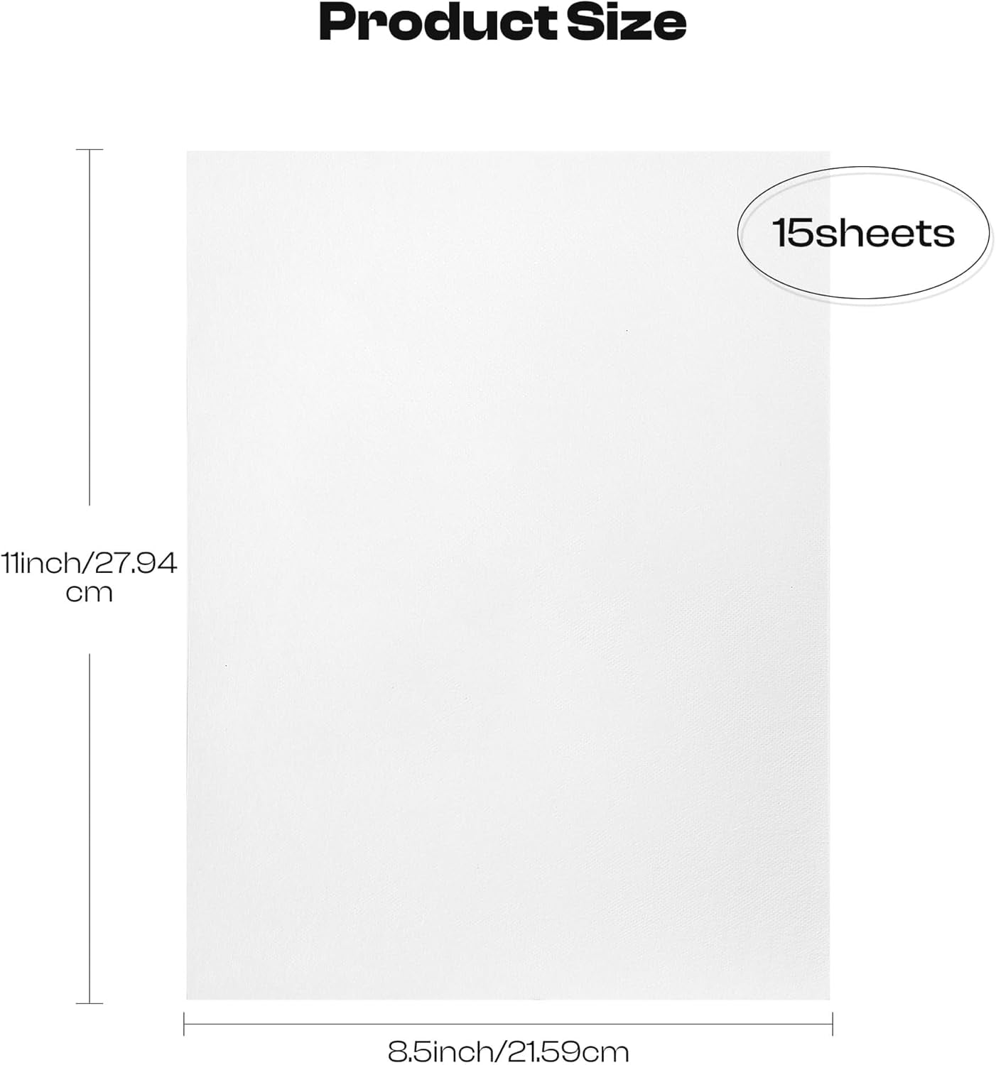 15Pcs Water Soluble Embroidery Stabilizer, 8.5x11 Printable Paper for