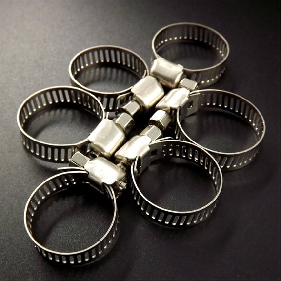 "15Pcs Worm Drive Hose Clamps 304 Stainless Steel 5/16"-15/32" Fuel Line Hose Kit for Plumbing, Automotive Mechanical Applications"