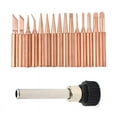 thumbnail image 1 of 15Pcs/Lot Pure Copper Lead Free Soldering Iron Tips 900M-T Welding HeadS for 936 Station Tool Kits, 1 of 6