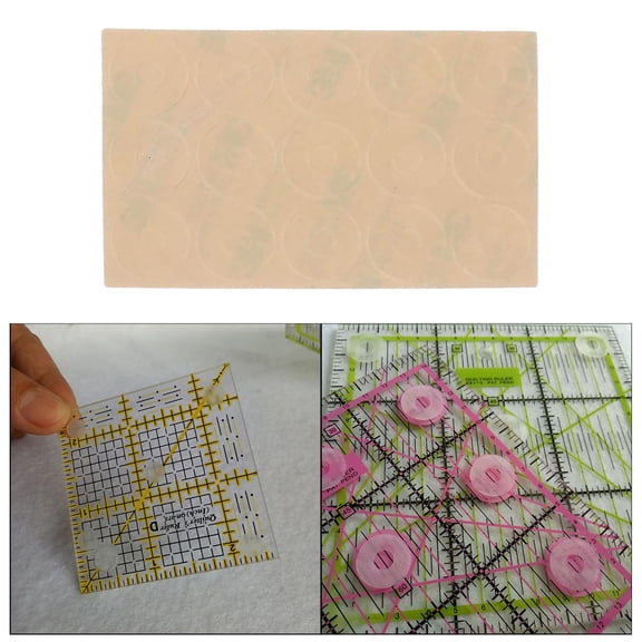 15Pcs/set Silicone Quilting Ruler Grip- -Non Slip Adhesive Rings DIY Apparel Sewing Tool -Clear