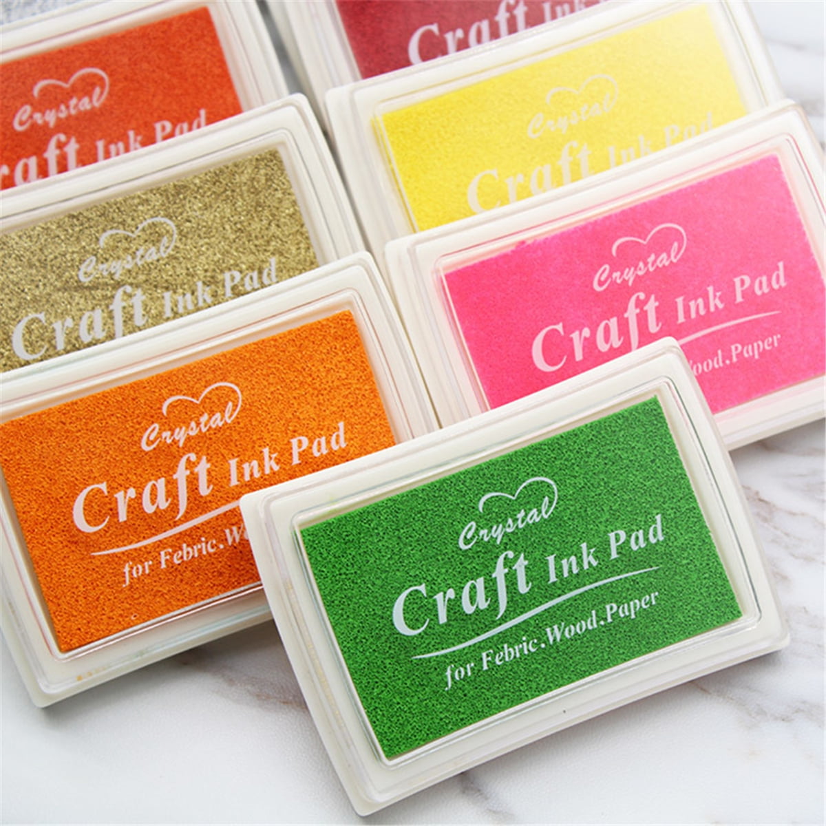 Dropship Stamp Pad; Fabric Ink Pad Stamps Set; 5 Colors Non-Toxic