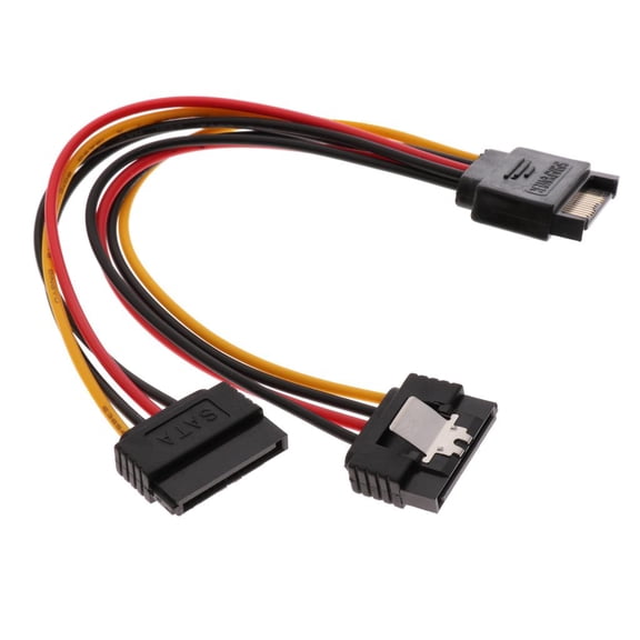 15Pin Male Plug To 2xFemale 15Pin Power Splitter Connector Cable 20cm